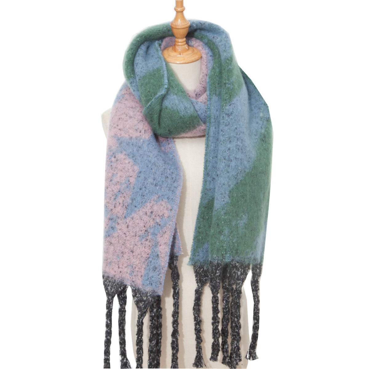 Star and Stripe Tassel Blanket Scarf