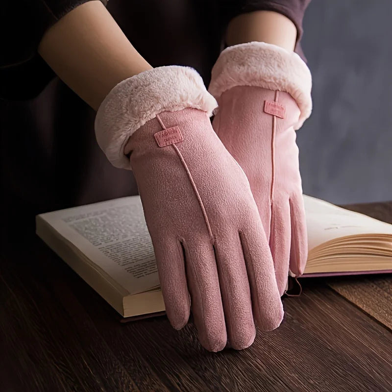 Women's Winter Warm Touchscreen Gloves Plush Lined Thick Outdoor