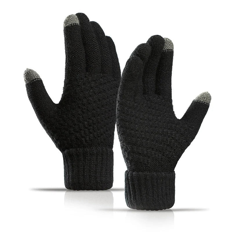 Touchscreen Knit Gloves with Fleece Lining | Winter Gloves Unisex