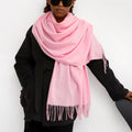 Oversized Brushed Tassel Blanket Scarf Wrap